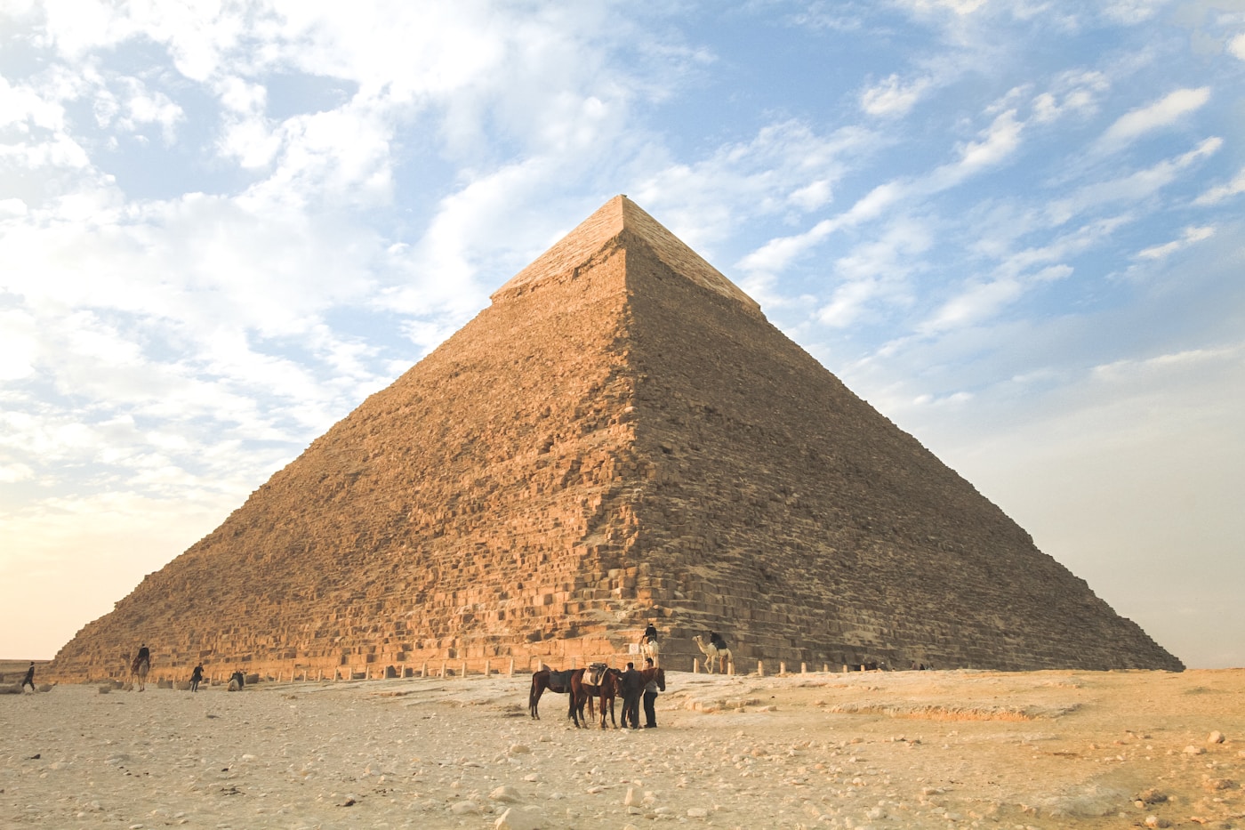 Egypt pyramids at sunset